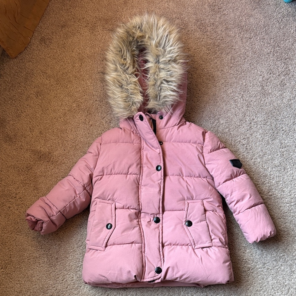 Gallery Pink Faux Fur Lined Jacket
